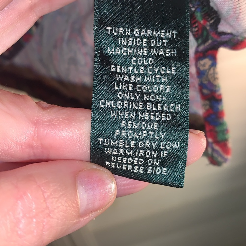 Ralph Lauren paisley colorful top medium - Picture 7 of 9